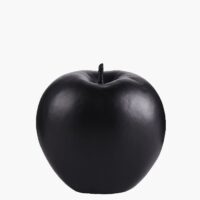 Black apple on white background.