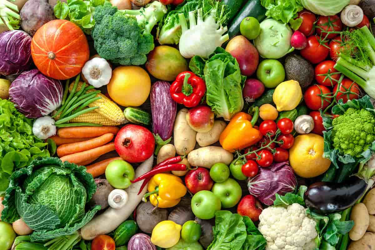 A variety of colorful vegetables.